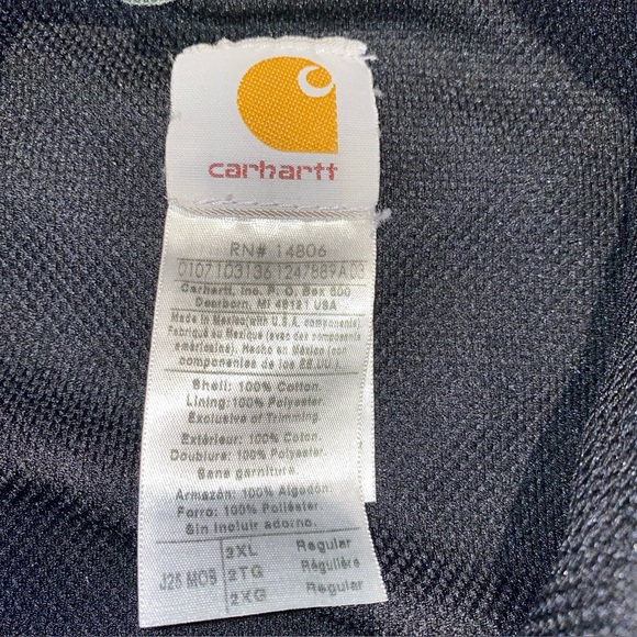 Carhartt J25 MOS Hooded Duck Canvas Lined Jacket Size 2XL Regular‎ - Picture 4 of 10
